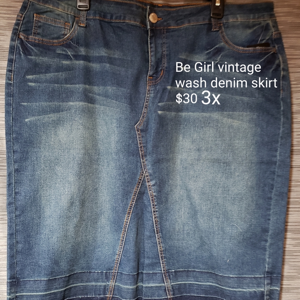 Be Girl denim skirt 3x nwt